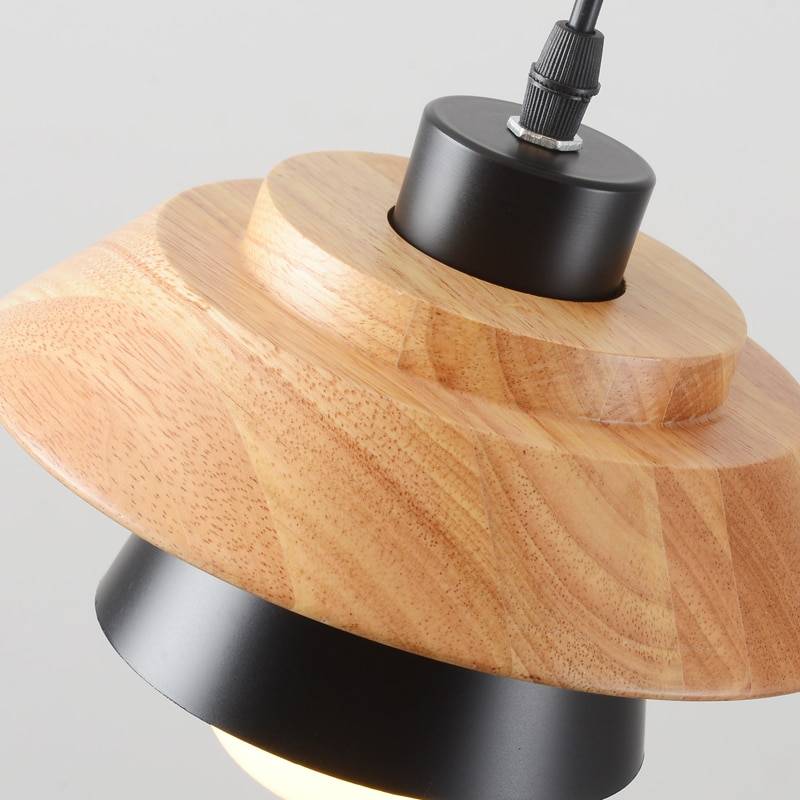Creative Colorful Wood Bowl Shades Pendant Lamps Ceiling Pendant Lights