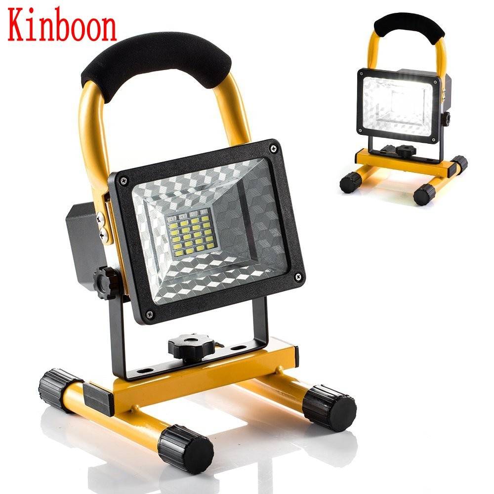 New Portable Rechargeable LED Floodlight Spotlight | Movable Work Light 24LED with 3*18650 Batteries Power + AC Charger Lanterns & Work Lights