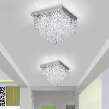 Elegant Square Crystal Ceiling Downlight LED Ceiling Downlights Elegant Square Crystal Ceiling Downlight LED Ceiling Downlights