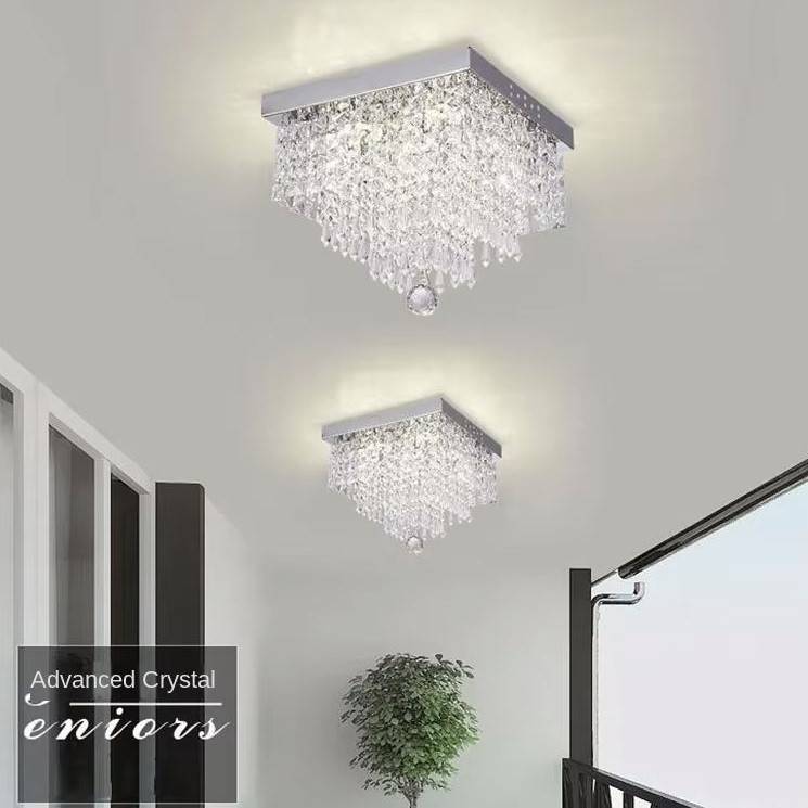 Elegant Square Crystal Ceiling Downlight LED Ceiling Downlights Elegant Square Crystal Ceiling Downlight LED Ceiling Downlights