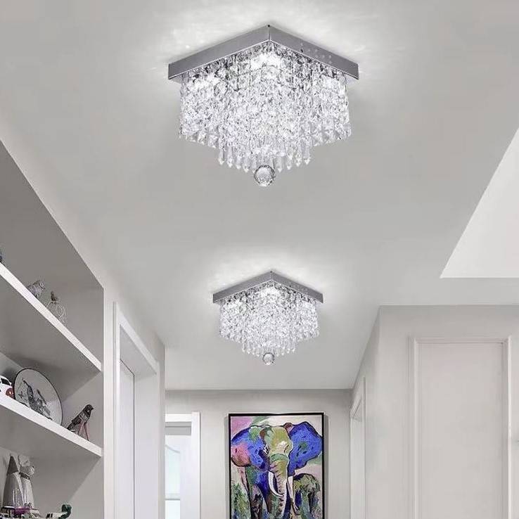 Elegant Square Crystal Ceiling Downlight LED Ceiling Downlights Elegant Square Crystal Ceiling Downlight LED Ceiling Downlights