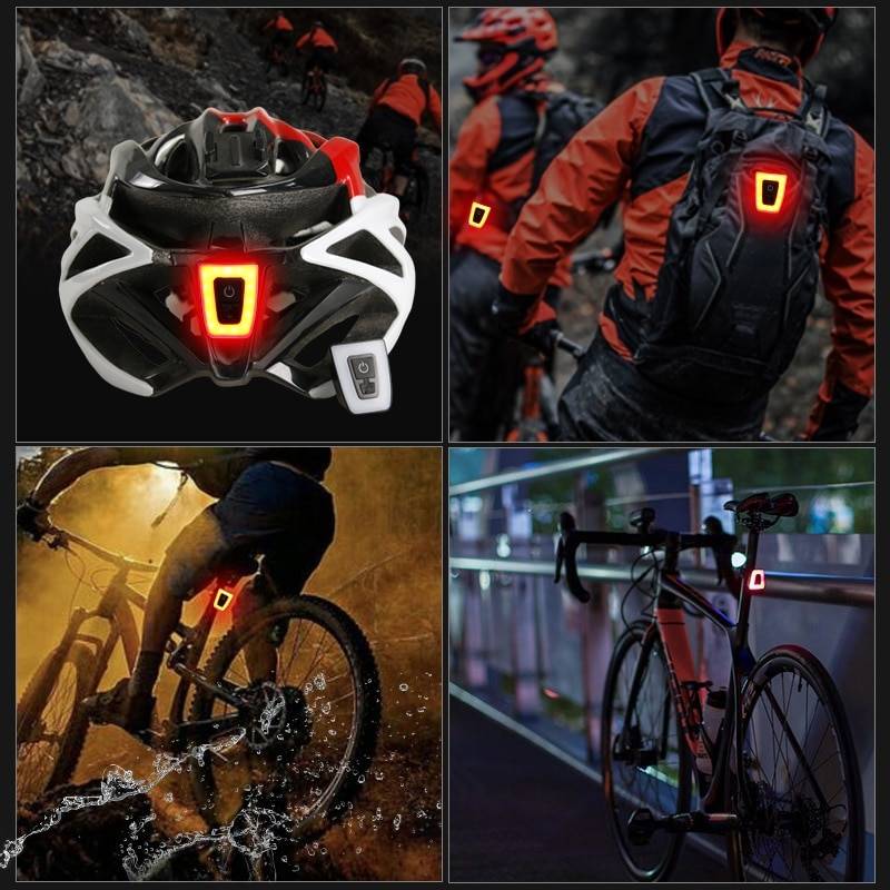USB Rechargeable Bicycle Helmet Light & Taillight Flash Lights & Head Lamps