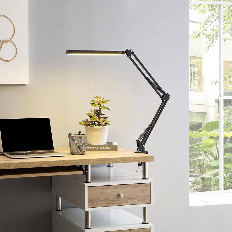 Folding Long Strip Lighting Bar Desk Lamp with Clamp Desk & Table Lamps