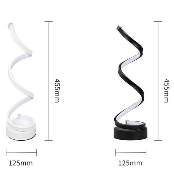Modern LED Spiral Curved Table Lamp Desk & Table Lamps Modern LED Spiral Curved Table Lamp Desk & Table Lamps