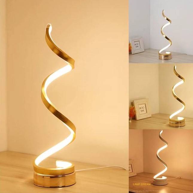 Modern LED Spiral Curved Table Lamp Desk & Table Lamps Modern LED Spiral Curved Table Lamp Desk & Table Lamps