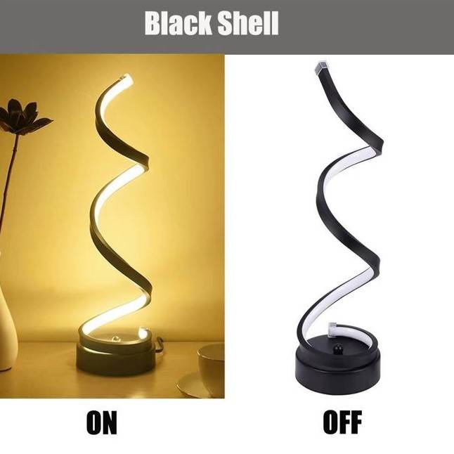 Modern LED Spiral Curved Table Lamp Desk & Table Lamps Modern LED Spiral Curved Table Lamp Desk & Table Lamps