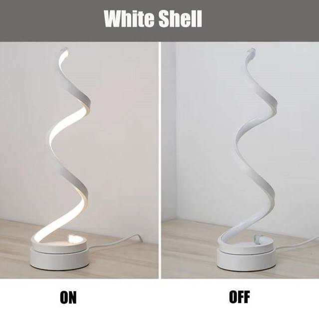 Modern LED Spiral Curved Table Lamp Desk & Table Lamps Modern LED Spiral Curved Table Lamp Desk & Table Lamps