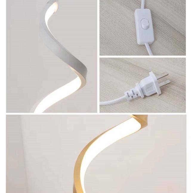 Modern LED Spiral Curved Table Lamp Desk & Table Lamps Modern LED Spiral Curved Table Lamp Desk & Table Lamps