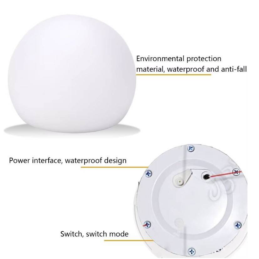 Remote LED Garden Ball Lights Rechargeable Garden Decorative Lights Underwater Lights