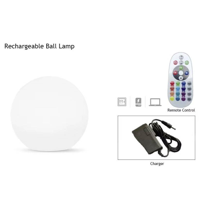 Remote LED Garden Ball Lights Rechargeable Garden Decorative Lights Underwater Lights
