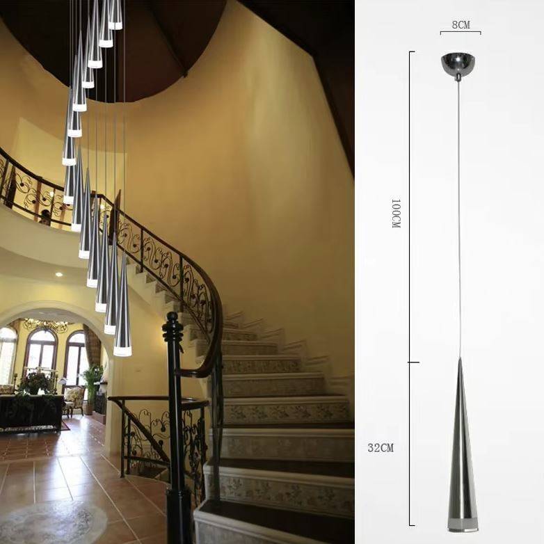 Silver Conical LED Pendant Light Pendant Lights Silver Conical LED Pendant Light Pendant Lights