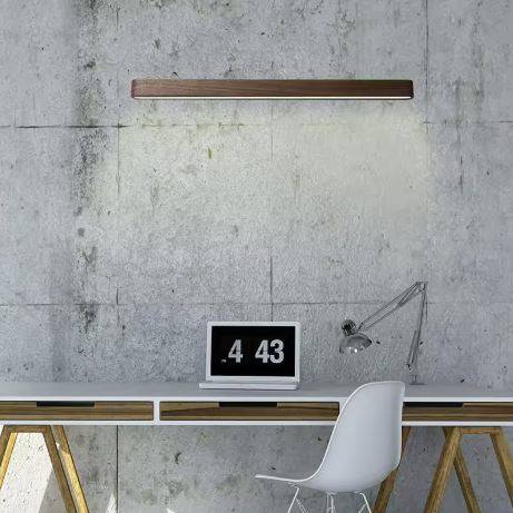 Solid Wooden Linear LED Wall Lamp Wall Lamps (Indoor)