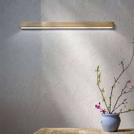 Solid Wooden Linear LED Wall Lamp Wall Lamps (Indoor)