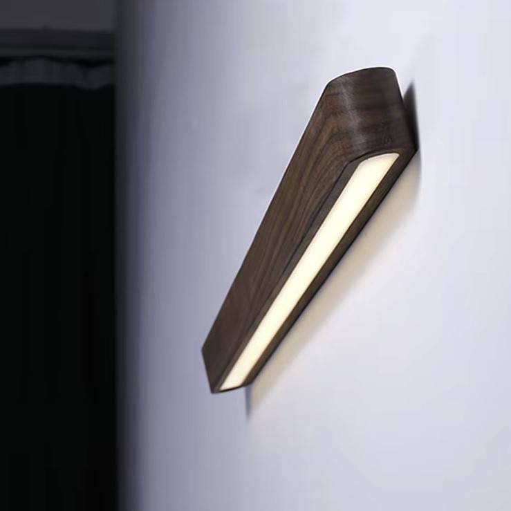 Solid Wooden Linear LED Wall Lamp Wall Lamps (Indoor)