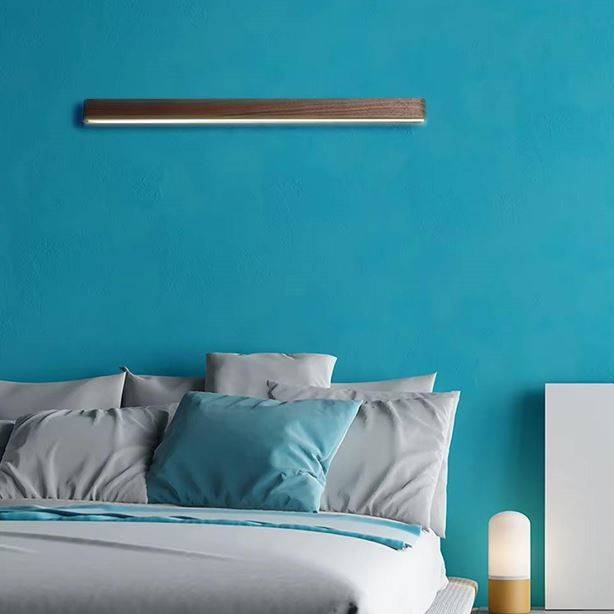 Solid Wooden Linear LED Wall Lamp Wall Lamps (Indoor)