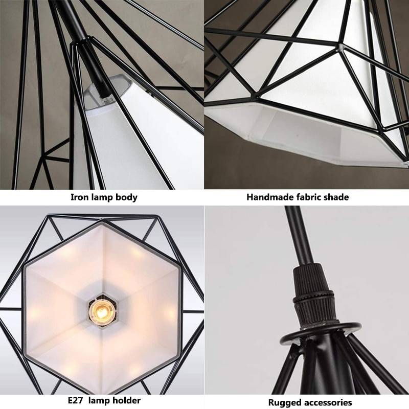 Modern Decor Pendant Light Black Iron Hanging Cage Vintage Led Lamp E27 Light Fixtures for Industrial Loft Kitchen Dinning Room Pendant Lights