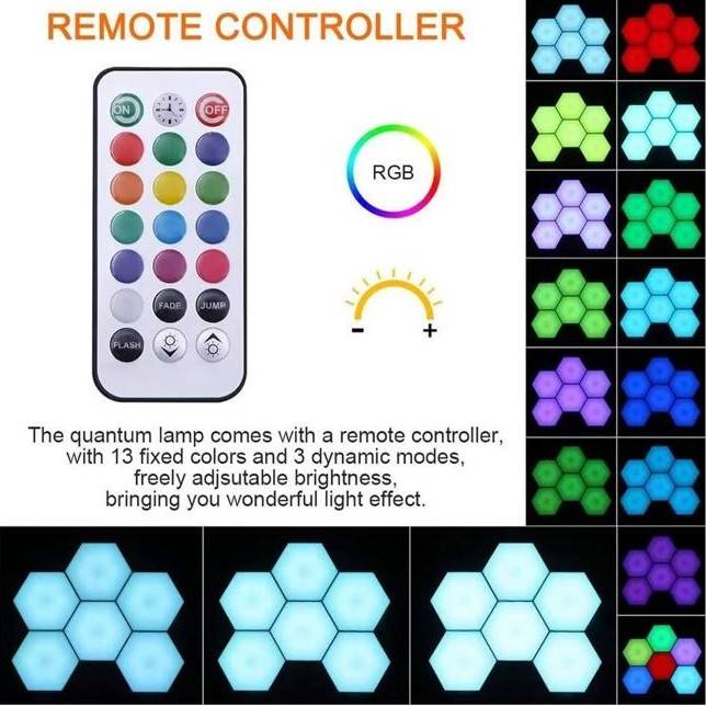 Modular Honeycomb DIY Wall Deco Lights Wall Lamps (Indoor) Modular Honeycomb DIY Wall Deco Lights Wall Lamps (Indoor)