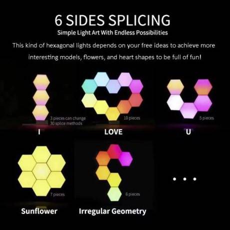 Modular Honeycomb DIY Wall Deco Lights Wall Lamps (Indoor) Modular Honeycomb DIY Wall Deco Lights Wall Lamps (Indoor)