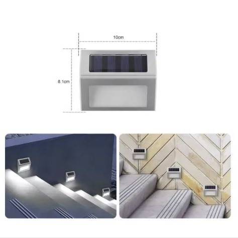 Outdoor Solar Stainless Steel Stair Lights Deck Pathway Lights Outdoor Landscape Lightings