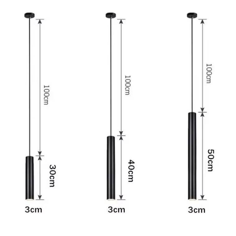 Slim Long Tube LED Pendant Droplights Pendant Lights