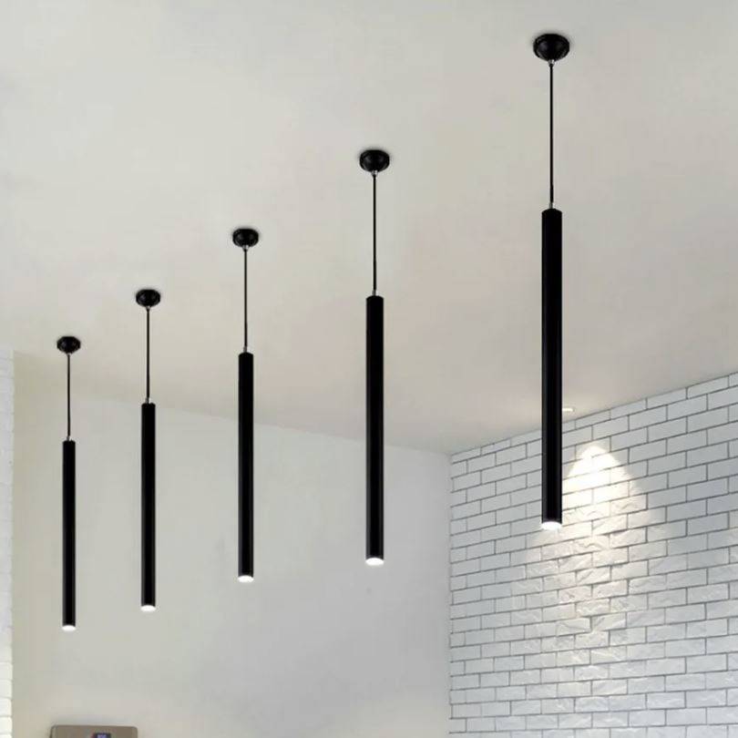 Slim Long Tube LED Pendant Droplights Pendant Lights