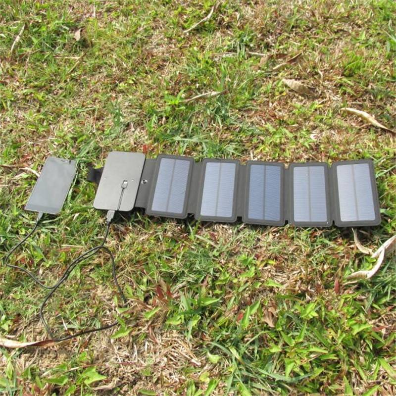 KERNUAP SunPower Folding 10W Solar Cells Charger 5V 2.1A USB Output Devices Portable Solar Panels for Smartphones Lighting Gadgets