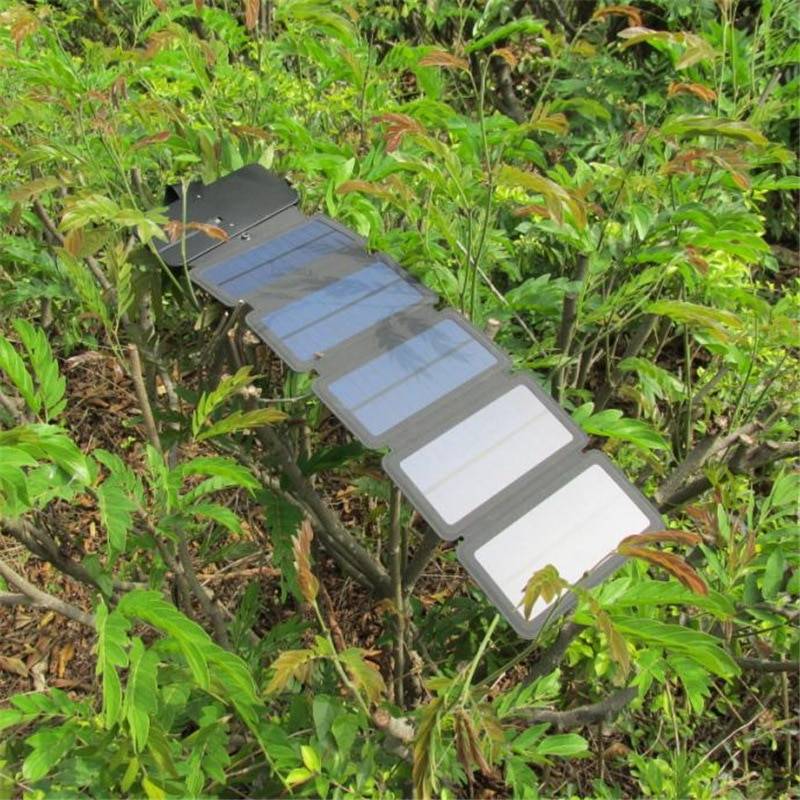 KERNUAP SunPower Folding 10W Solar Cells Charger 5V 2.1A USB Output Devices Portable Solar Panels for Smartphones Lighting Gadgets