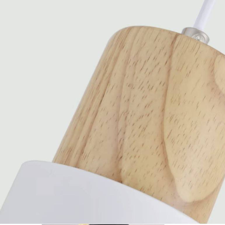 Nordic Wood & Colorful Aluminum fixture Pendant Lights Pendant Lights