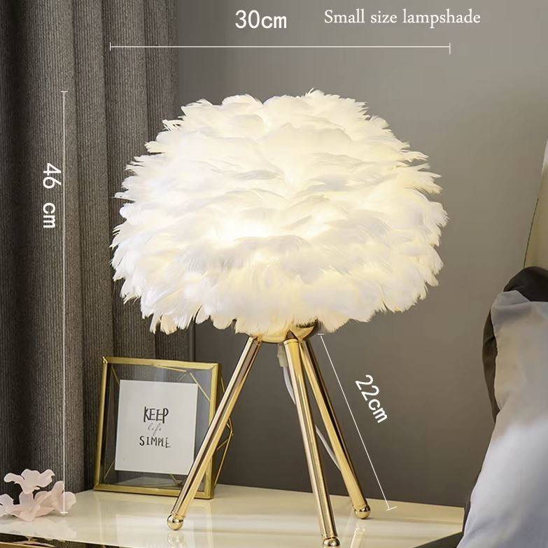 Romantic Feather Bedside Table Lamp Desk & Table Lamps Romantic Feather Bedside Table Lamp Desk & Table Lamps