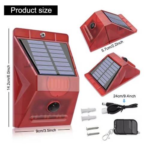 Solar Security Warning Siren Light Exterior Wall Lamps Solar Powered Security Lights Solar Security Warning Siren Light Exterior Wall Lamps Solar Powered Security Lights