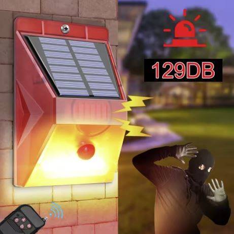 Solar Security Warning Siren Light Exterior Wall Lamps Solar Powered Security Lights Solar Security Warning Siren Light Exterior Wall Lamps Solar Powered Security Lights