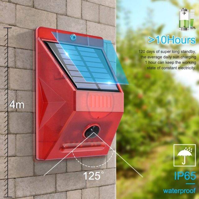 Solar Security Alarm Lamp with Motion Detector Lighting4Home