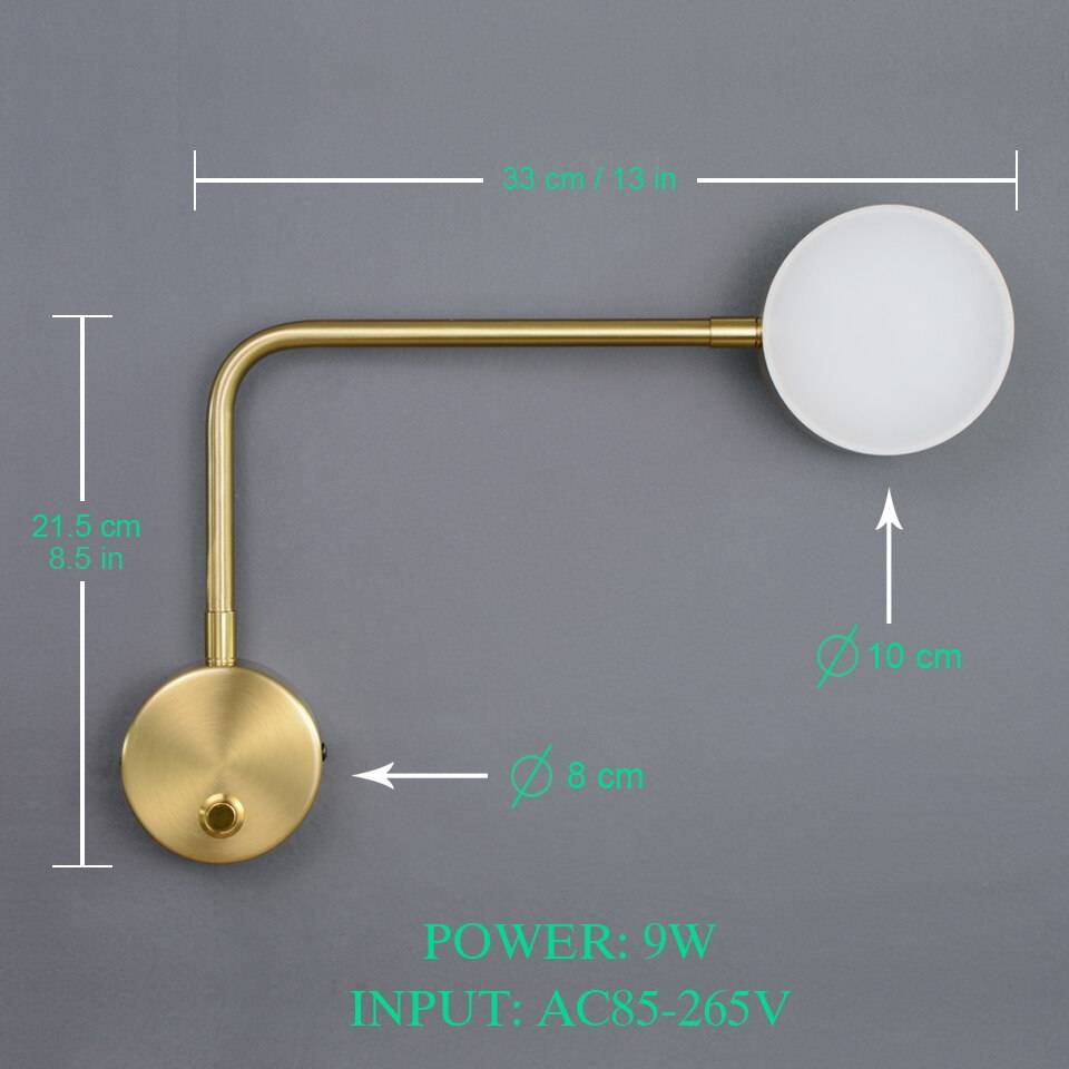 Modern Wall Lights Bedside For Bedroom Arm Swivel LED Wall Lamp Living Room Home Lighting With Switch Wall Sconce Indoor Wall Lamps