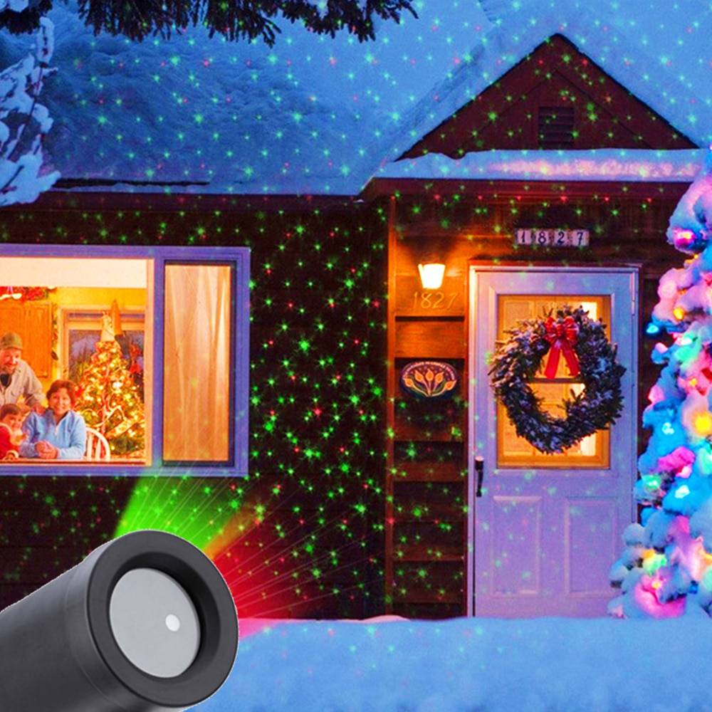 Aimkeeg Outdoor Christmas Laser Projector Waterproof Sky Star Stage Spotlight Showers Landscape Lighting Stage Light Effect Holiday Decoration Lights