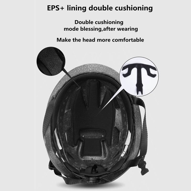 GUB Bicycle Goggles XXL 58-65 Helmet With Light Intergrally-Molded Cycling Headset Road Crash Safety Town Route Open Face Helmet Lighting Gadgets