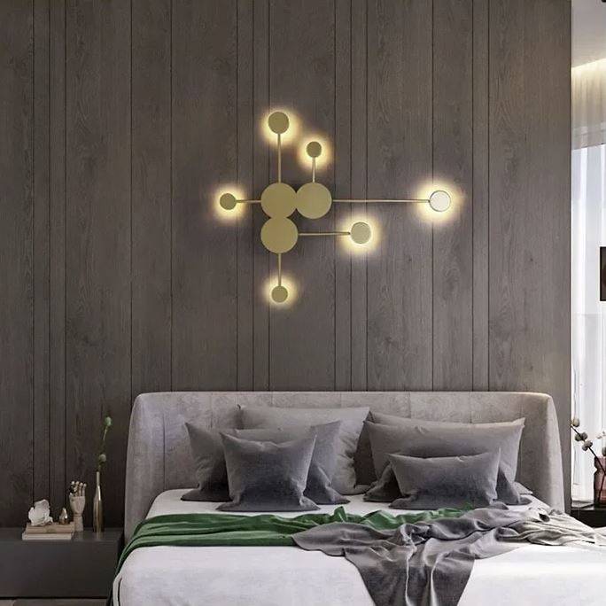 Creative Multi Discs & Lines Combination Art Wall Lamp Wall Lamps (Indoor) Creative Multi Discs & Lines Combination Art Wall Lamp Wall Lamps (Indoor)