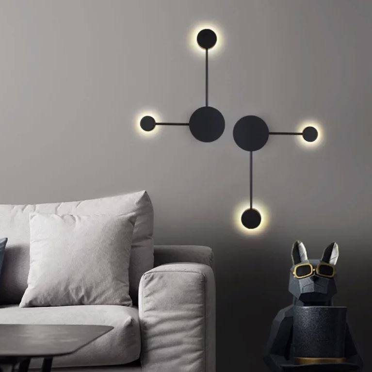 Creative Multi Discs & Lines Combination Art Wall Lamp Wall Lamps (Indoor) Creative Multi Discs & Lines Combination Art Wall Lamp Wall Lamps (Indoor)