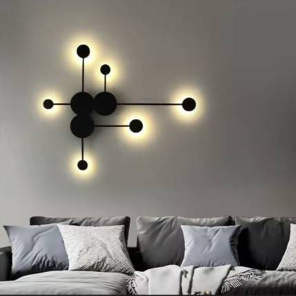 Creative Multi Discs & Lines Combination Art Wall Lamp Wall Lamps (Indoor) Creative Multi Discs & Lines Combination Art Wall Lamp Wall Lamps (Indoor)