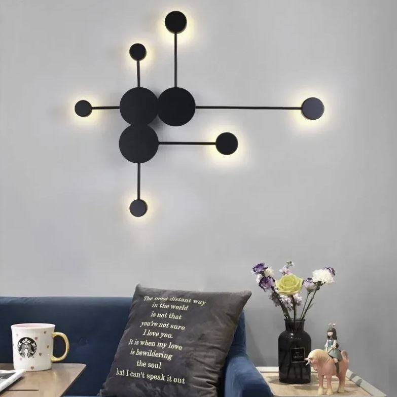 Creative Multi Discs & Lines Combination Art Wall Lamp Wall Lamps (Indoor) Creative Multi Discs & Lines Combination Art Wall Lamp Wall Lamps (Indoor)