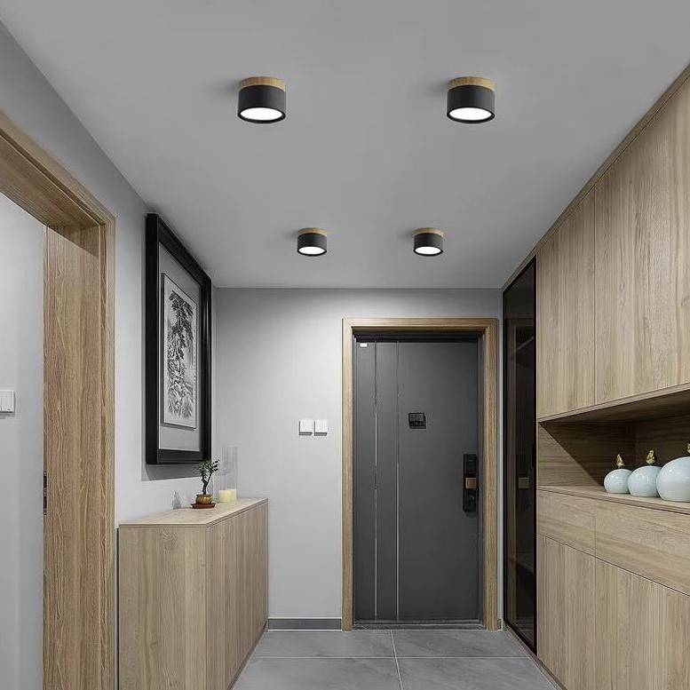 Dimmable Surface Mounted Wood-Pattern Downlight LED Ceiling Downlights Dimmable Surface Mounted Wood-Pattern Downlight LED Ceiling Downlights