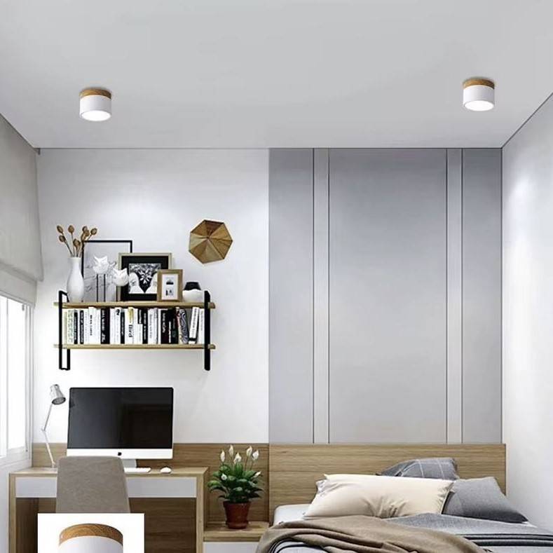Dimmable Surface Mounted Wood-Pattern Downlight LED Ceiling Downlights Dimmable Surface Mounted Wood-Pattern Downlight LED Ceiling Downlights