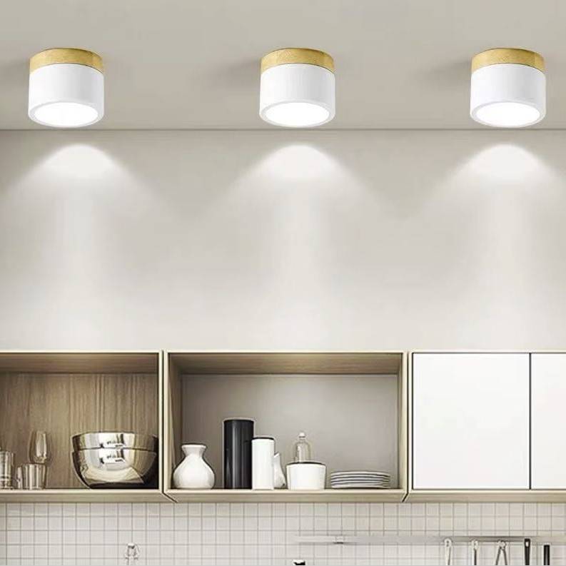 Dimmable Surface Mounted Wood-Pattern Downlight LED Ceiling Downlights Dimmable Surface Mounted Wood-Pattern Downlight LED Ceiling Downlights