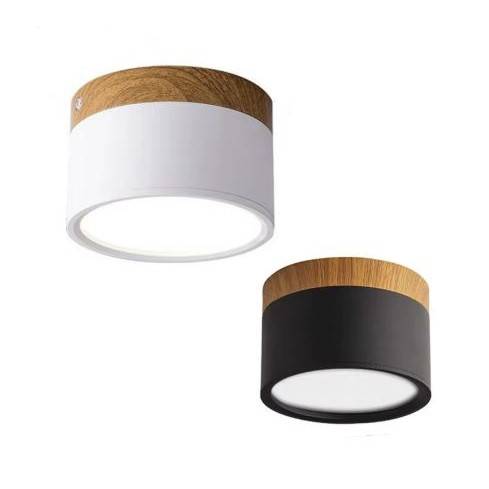 Dimmable Surface Mounted Wood-Pattern Downlight LED Ceiling Downlights Dimmable Surface Mounted Wood-Pattern Downlight LED Ceiling Downlights