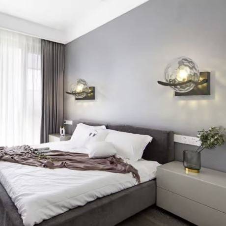 Elegant Glass Ball Wall Sconce Lamp Wall Lamps (Indoor)
