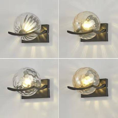 Elegant Glass Ball Wall Sconce Lamp Wall Lamps (Indoor)