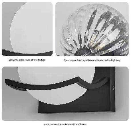 Elegant Glass Ball Wall Sconce Lamp Wall Lamps (Indoor)