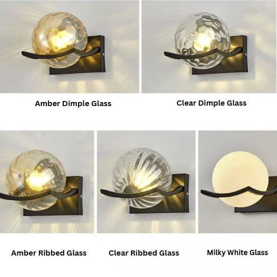 Elegant Glass Ball Wall Sconce Lamp Wall Lamps (Indoor)