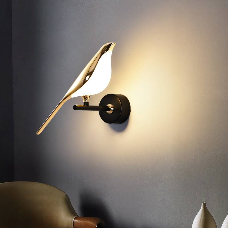 Lovely Bird LED Wall Lamp Living Room Bedroom Aisle Lighting Fixtures Home Decoration Surface Mount Sconce Indoor Wall Lamps
