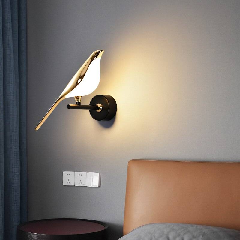 Lovely Bird LED Wall Lamp Living Room Bedroom Aisle Lighting Fixtures Home Decoration Surface Mount Sconce Indoor Wall Lamps