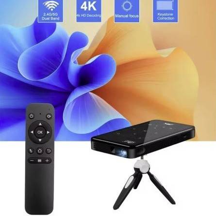 Mini Portable DLP 4K WiFi Android Projector Lighting Tech Gadgets Mini Portable DLP 4K WiFi Android Projector Lighting Tech Gadgets